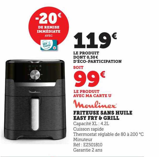 friteuse sans huile easy fry & grill moulinex