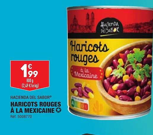 haricots rouges à la mexicaine hacienda del sabor