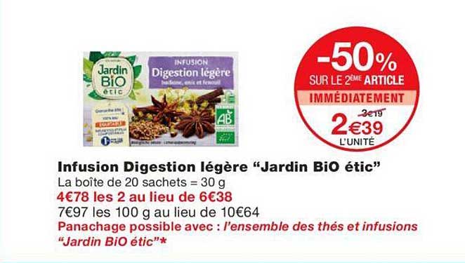 infusion digestion légère "jardin bio étic"