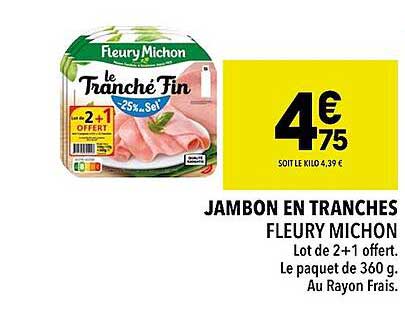 jambon en tranches fleury michon