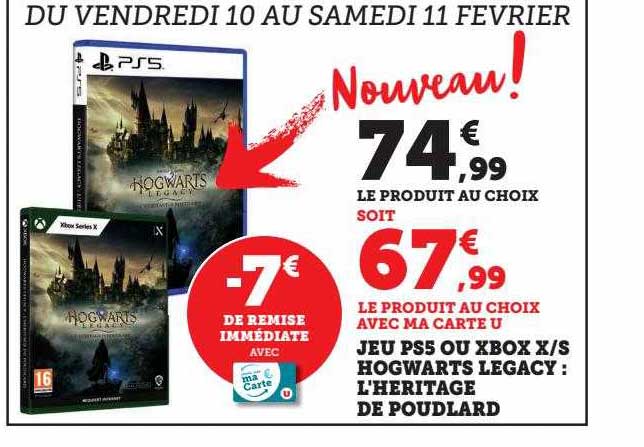 jeu ps5 ou xbox x-s hogwarts legacy : l'héritage de poudlard