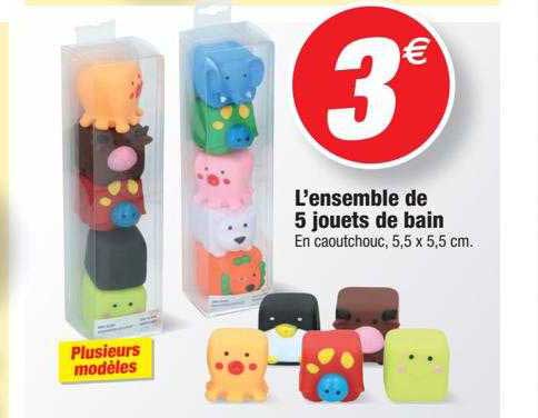 l'ensemble de 5 jouets de bain