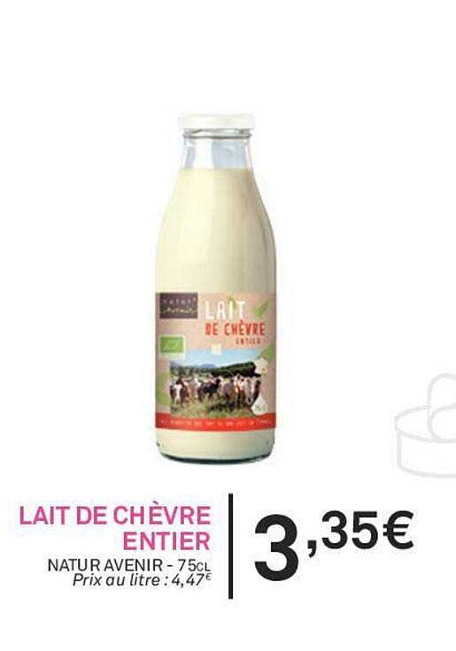 lait de chèvre entier natur avenir