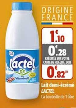 lait demi-écrémé lactel