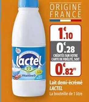lait demi-écrémé lactel