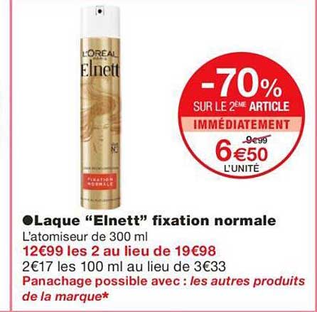 laque "elnett" fixation normale