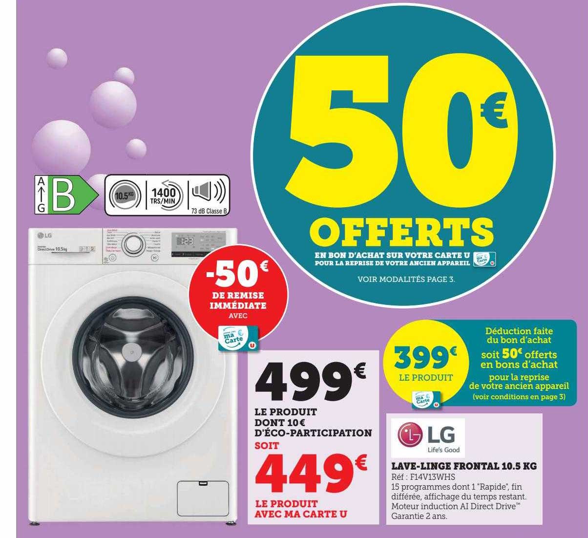lave-linge frontal 10.5 kg lg