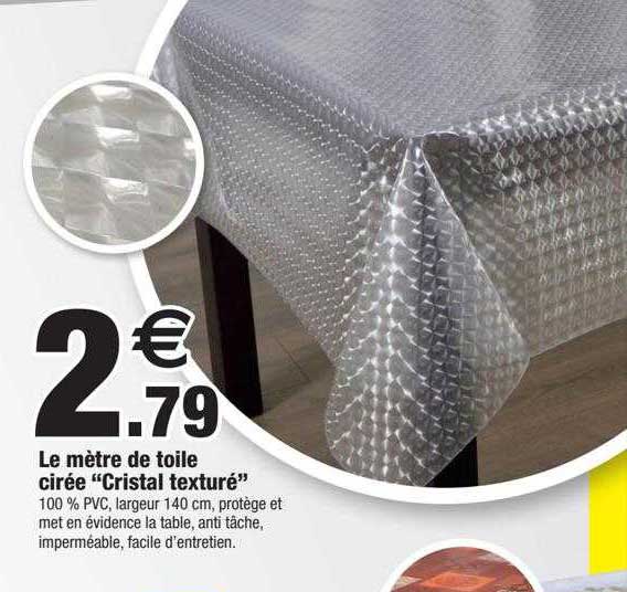 le mètre de toile cirée "cristal texture"