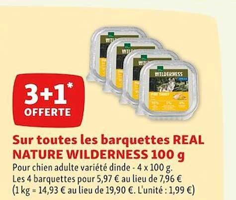 les barquettes real nature wilderness 100 g