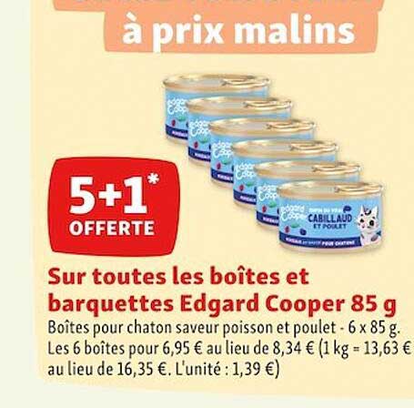 Les Boîtes Et Barquettes Edgard Cooper 85 G