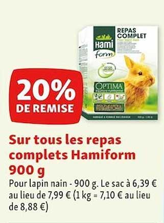 les repas complets hamiform 900 g