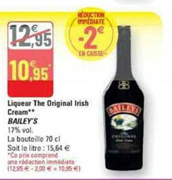 liqueur the original irish cream bailey's