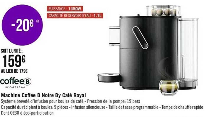 machine coffee b noire by café royal