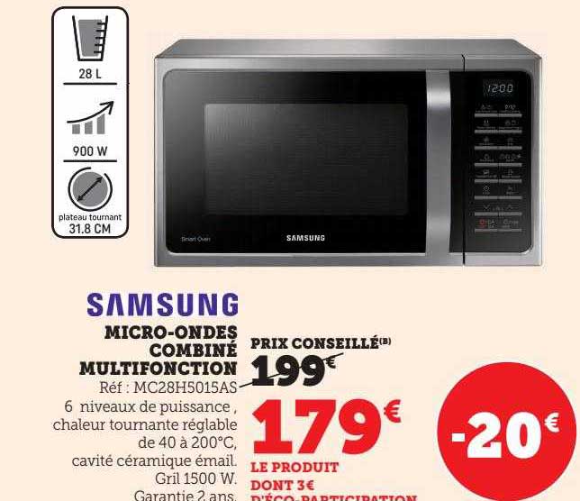 micro-ondes combiné multifonction samsung