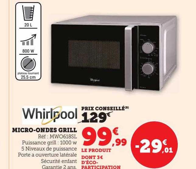micro-ondes grill whirlpool