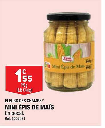 mini épis de maïs fleurs des champs