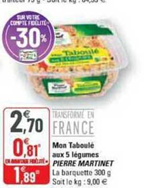 mon taboulé aux 5 légumes pierre martinet