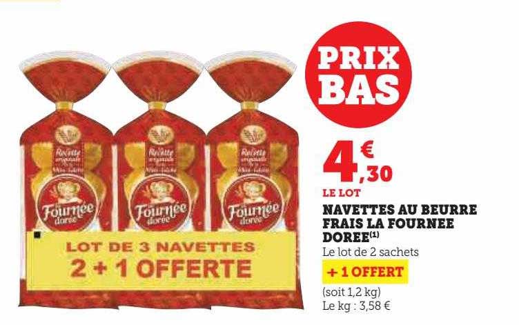 navettes au beurre frais la fournée dorée