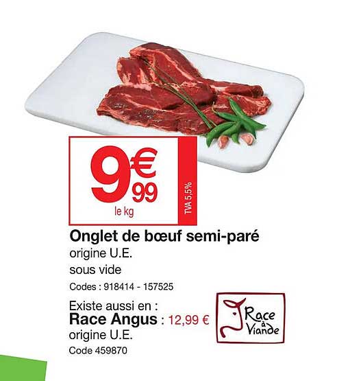 Onglet De Bœuf Semi-paré