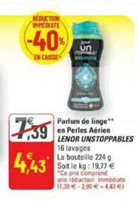 Parfum De Linge En Perles Aérien Lenor Unstoppables