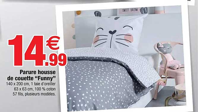 parure housse de couette "funny"