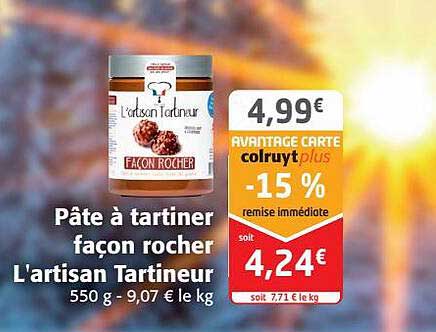 pâte à tartiner façon rocher l'artisan tartineur