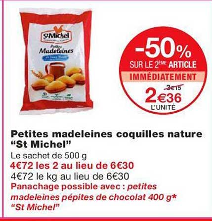 petites madeleines coquilles nature "st michel"