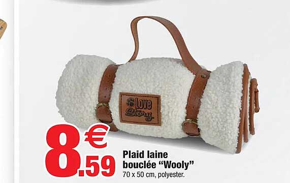plaid laine bouclée "wooly"