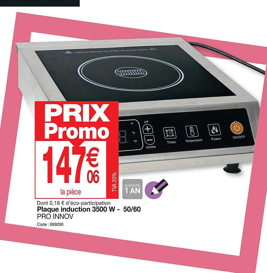plaque induction 3500 w - 50-60 pro innov