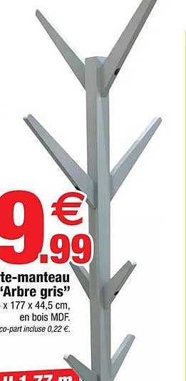 porte-manteau "l'arbre gris"