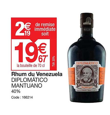 rhum du venezuela diplomático mantuano