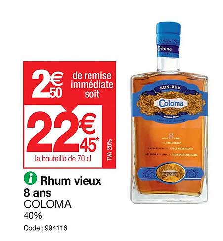 Rhum Vieux 8 Ans Coloma