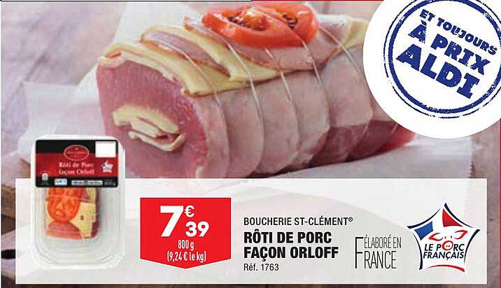 rôti de porc façon orloff boucherie st-clément
