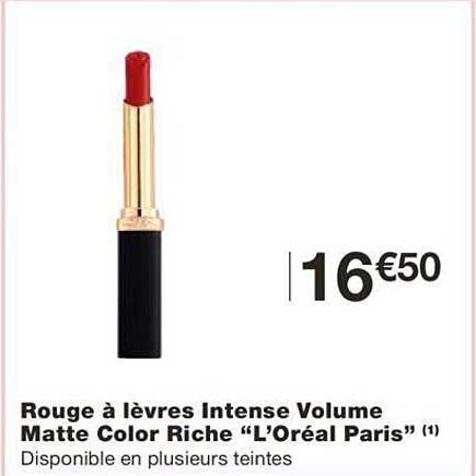 rouge à lèvres intense volume matte color riche "l'oréal paris"