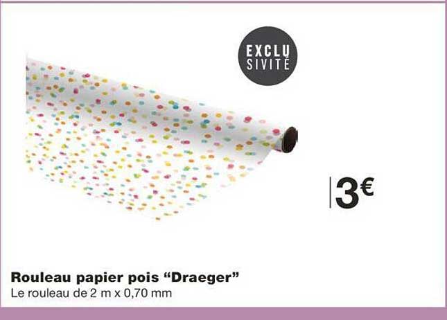 Rouleau Papier Pois "draeger"