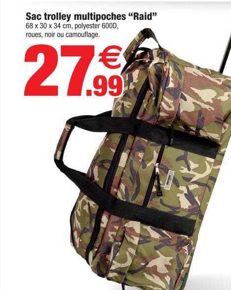 sac trolley multipoches "raid"