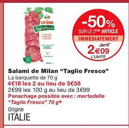 Salami De Milan "taglio Fresco"