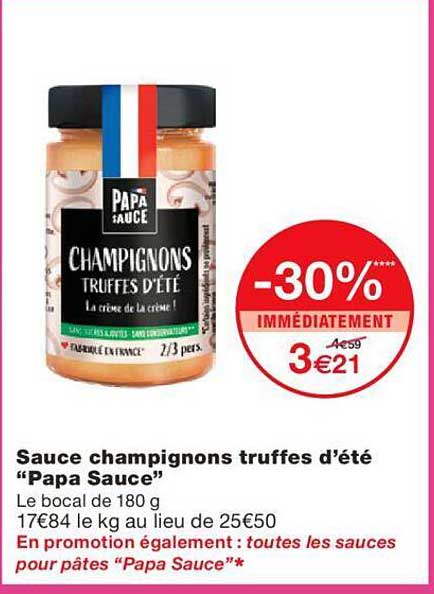 sauce champignons truffes d'été "papa sauce"