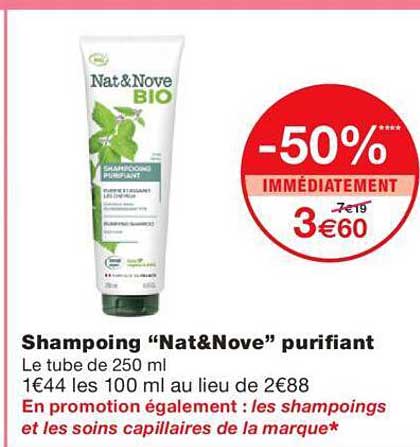 shampoing "nat & nove" purifiant