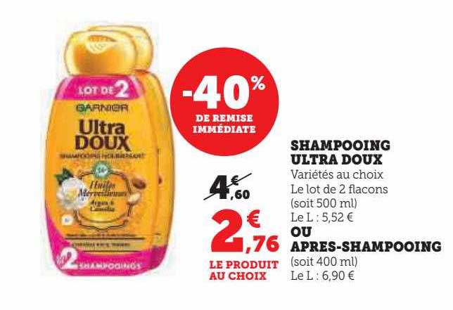 shampooing ultra doux ou après-shampooing