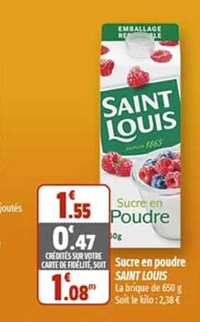 sucre en poudre saint louis