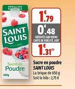 sucre en poudre saint louis
