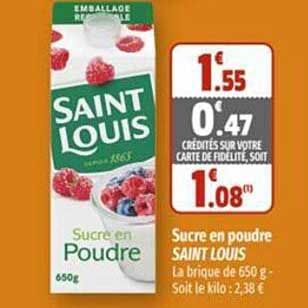 sucre en poudre saint louis