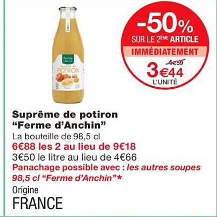 suprême de potiron "ferme d'anchin"