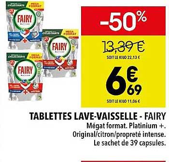 tablettes lave-vaisselle - fairy