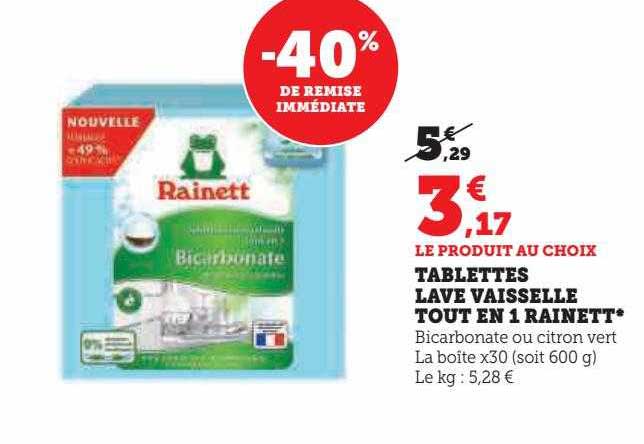 tablettes lave vaisselle tout en 1 rainett
