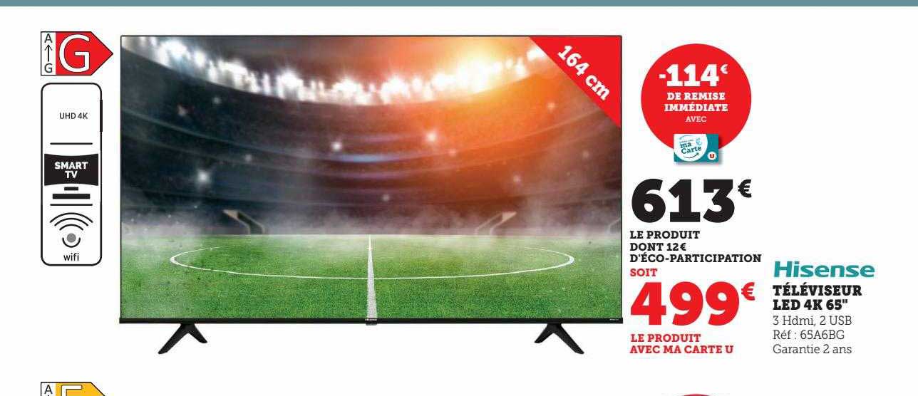 Téléviseur Led 4k 65" Hisense