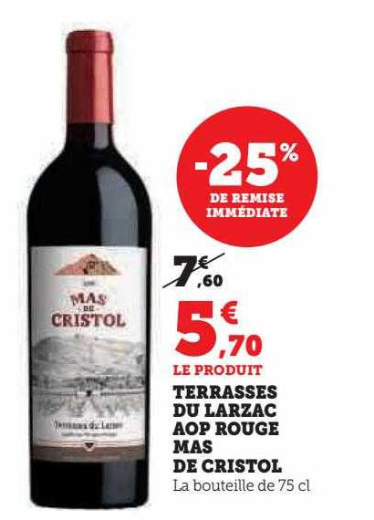 terrasses du larzac aop rouge mas de cristol