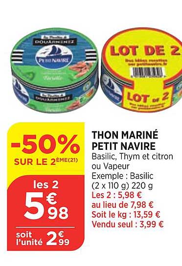 Thon Mariné Petit Navire