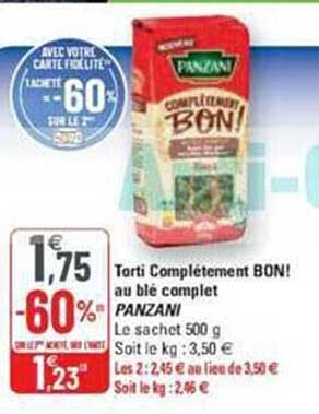 torti complétement bon! au blé compet panzani